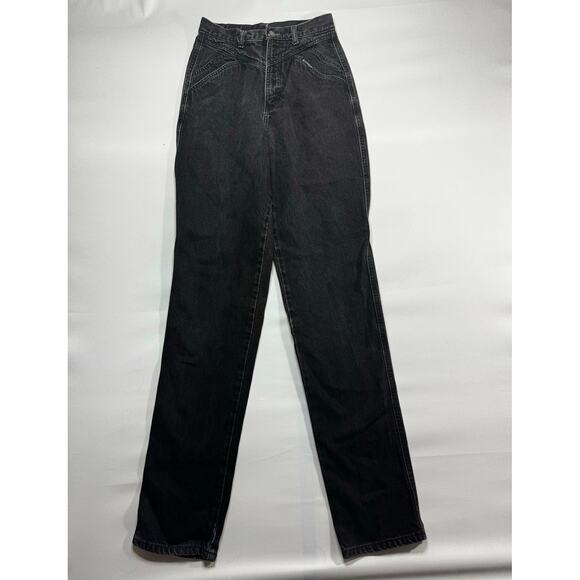Vintage Rockies Women's High Waist Black Denim Jeans - Size 5/27 (Meas 25x35.5) - Picture 1 of 5